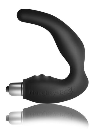 Naughty Boy Silicone Prostate and Perineum Stimulator - Black