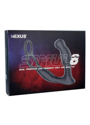 Nexus Simul8 Rechargeable Silicone Prostate Edition Vibrating Dual Motor Anal Cock and Ball - Black