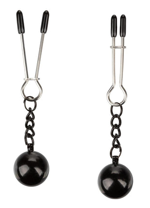 Nipple Grips Weighted Tweezer Nipple Clamps - Black/Silver