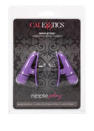 Nipple Play Nipplettes Vibrating Nipple Clamps - Purple