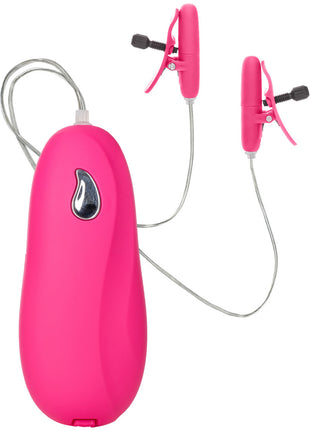 Nipple Play Vibrating Warming Nipple Teasers - Pink/Purple