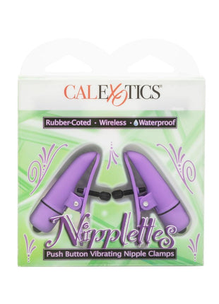 Nipplettes Virbrating Nipple Clamps - Purple