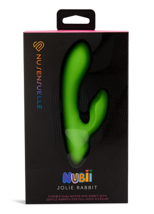Nu Sensuelle Jolie Nubii Rechargeable Silicone Mini Heating Rabbit - Green/Lime