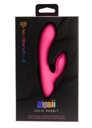 Nu Sensuelle Jolie Nubii Rechargeable Silicone Mini Heating Rabbit - Pink