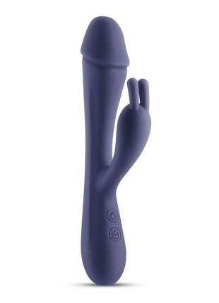 Obsessions Scarlett Rechargeable Silicone Rabbit Vibrator - Blue/Navy