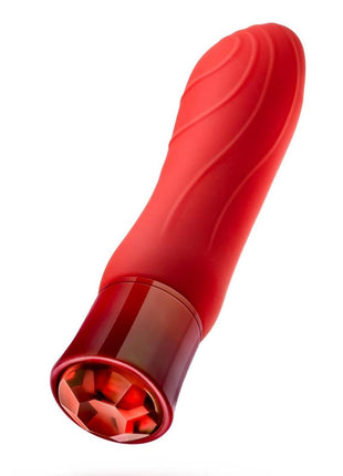 Oh My Gem Desire Rechargeable Silicone G-Spot Vibrator - Ruby - Red