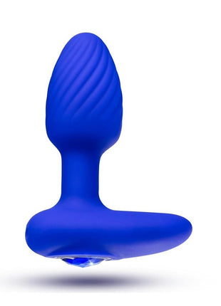 Oh My Gem Mystery Rechargeable Silicone Anal Plug - Blue/Sapphire