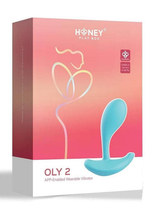 Oly 2 Pressure Sensing App Enabled Wearable Rechargeable Silicone Clit and G-Spot Vibrator - Blue/Light Blue