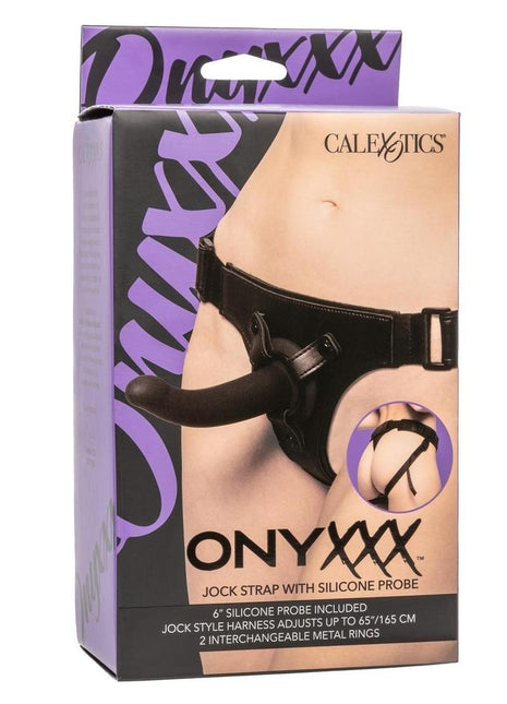 Onyxxx Jock Strap with Silicone Probe - Black