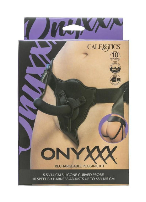 Onyxxx Rechargeable Silicone Pegging Kit - Black
