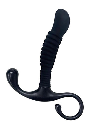 Optimale Ribbed Silicone Prostate Massager - Black