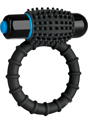 Optimale Silicone Vibrating Cock Ring with Bullet - Black