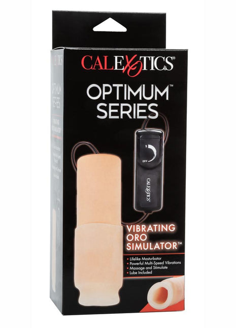 Optimum Series Vibrating Oro Simulator Masturbator - Ivory/Vanilla