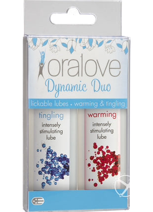 Oralove Dynamic Duo Lickable Warming and Tingling Lubricant - 1oz - 2 Per Set