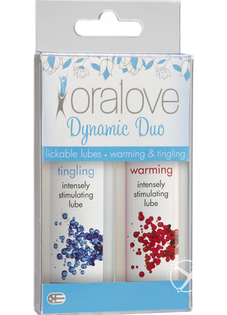 Oralove Dynamic Duo Lickable Warming and Tingling Lubricant - 1oz - 2 Per Set