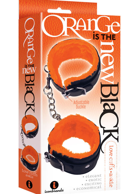 Orange Is The New Black Love Cuffs, Ankle - Black/Orange