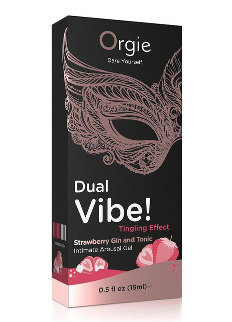 Orgie Dual Vibe Kissable Liquid Vibrator Gel - Strawberry Gin and Tonic