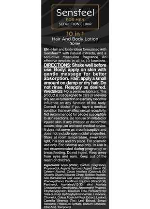 Orgie Sensfeel For Man - Seduction Elixir 10 In 1 For Body and Hair