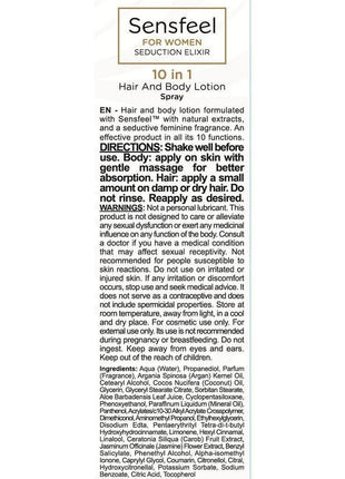 Orgie Sensfeel For Woman - Seduction Elixir 10 In 1 For Body and Hair