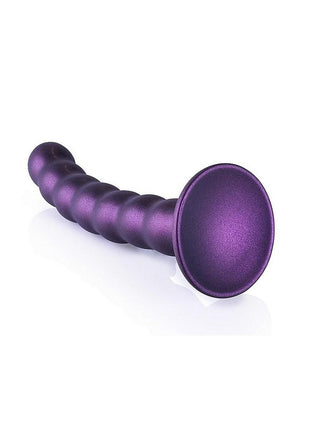 Ouch! Beaded G-Spot Silicone Dildo 6.5in - Metallic