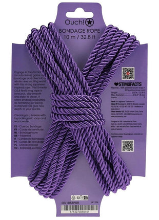 Ouch! Bondage Rope 10 Meter Nylon - Purple