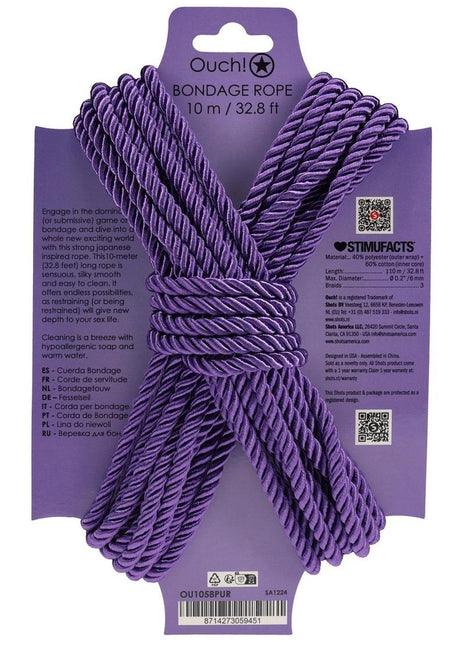 Ouch! Bondage Rope 10 Meter Nylon - Purple