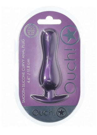 Ouch! Curvy Anal Plug Silicone - Metallic - Purple