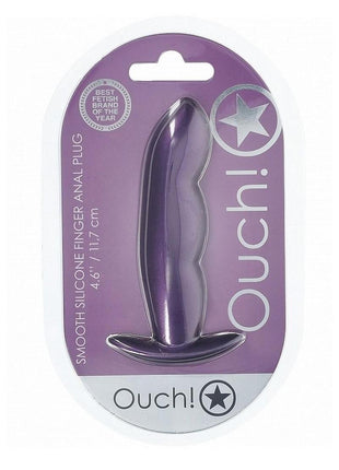 Ouch! Finger Anal Plug Silicone - Metallic - Purple