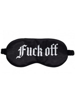 Ouch! Fuck Off Printed Satin Mask - Black