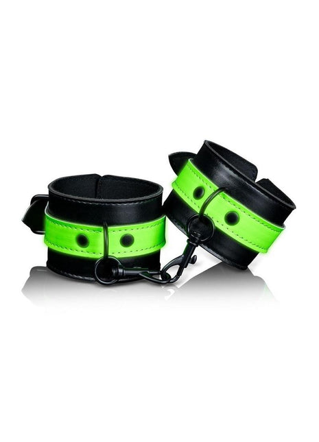 Ouch! Hardcuffs - Black/Glow In The Dark/Green