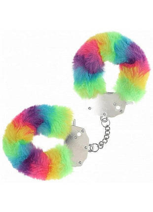 Ouch! Heavy-Duty Fluffy Handcuffs - Multicolor 1 - Multicolor