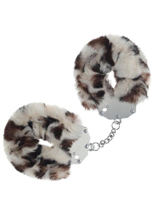 Ouch! Heavy-Duty Fluffy Handcuffs - Snowleopard - Animal Print