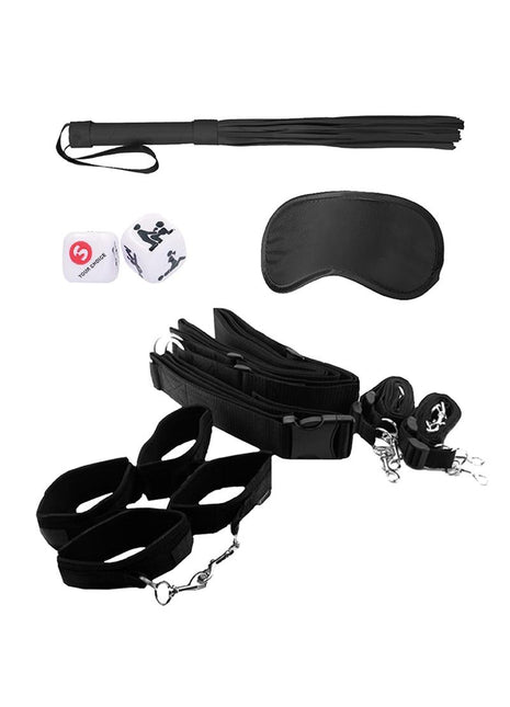 Ouch! Kits Bondage Belt Restraint System - Black - 8pc