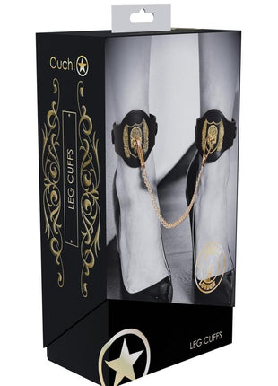 Ouch! London Collection Leg Cuffs - Black