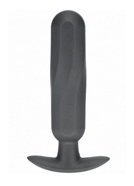 Ouch! Oblong Anal Plug Silicone - Grey/Gun Metal
