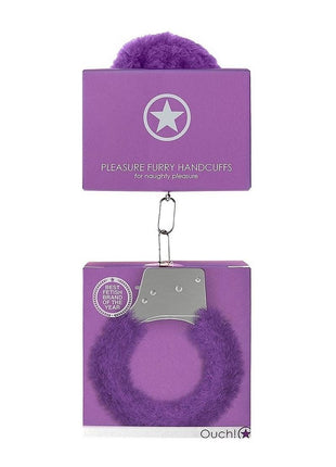 Ouch! Pleasure Handcuffs Furry - Purple