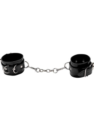 Ouch Premium Bonded Leather Cuffs For Hands Or Ankles - Black