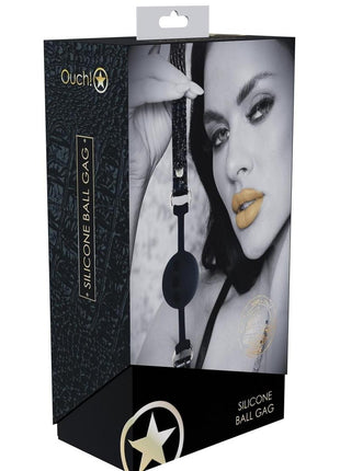 Ouch! Rome Collection Silicone Ball Gag - Black