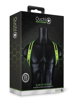 Ouch! Sling Harness - Black/Glow In The Dark/Green - Medium/Small