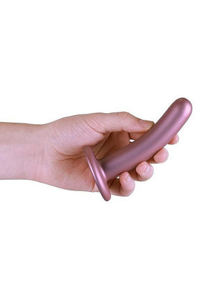 Ouch! Smooth G-Spot Silicone Dildo 5in - Metallic