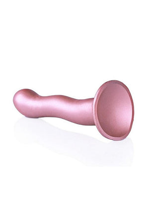 Ouch! Ultra Soft Curvy G-Spot Silicone Dildo 7in - Mettalic