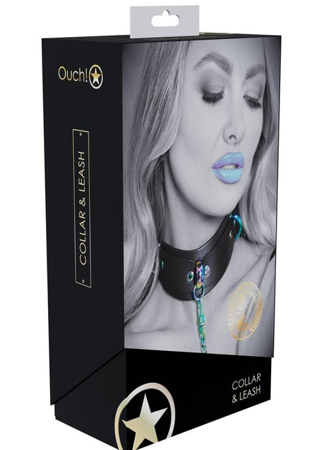 Ouch! Venice Collection Collar with Leash - Black