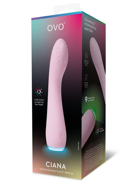 OVO Ciana G-Spot Rechargeable Silicone Vibrator - Pink