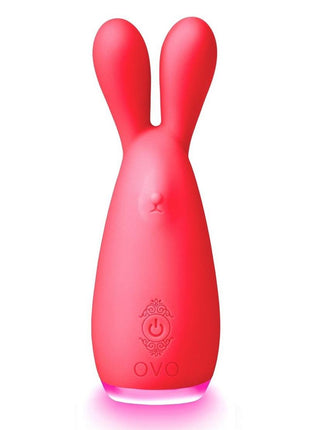 OVO Ner Clitoral Silicone Rechargeable Vibrator - Orange/Red