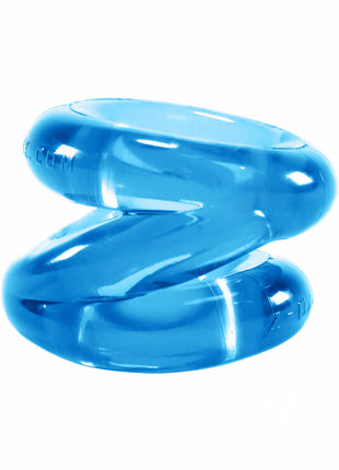 Oxballs Atomic Jock Z-Balls Cock Ring and Ball Stretcher - Blue