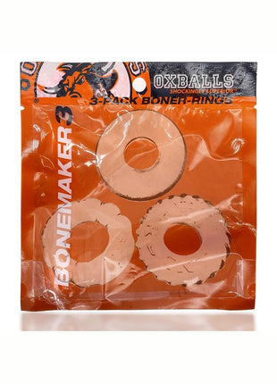 Oxballs Bonemaker Cock Ring Kit - Clear - 3 Pack