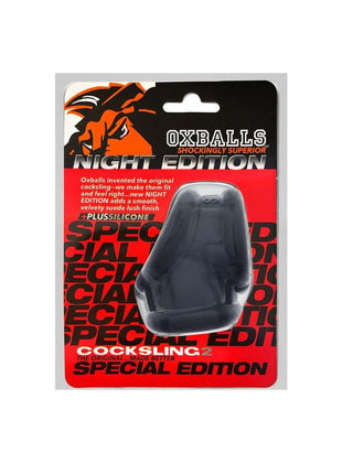 Oxballs Cocksling-2 Cock + Ball Sling - Night Edition - Black