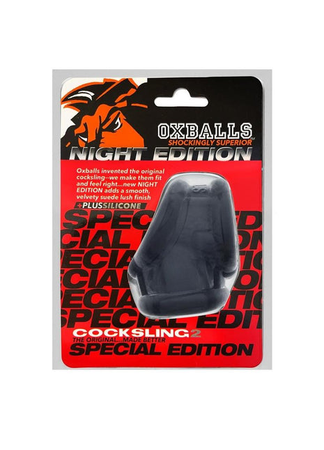 Oxballs Cocksling-2 Cock + Ball Sling - Night Edition - Black