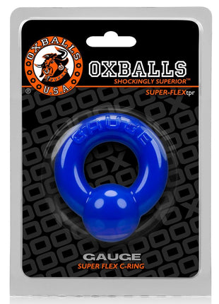 Oxballs Gauge Super Flex Cock Ring - Blue