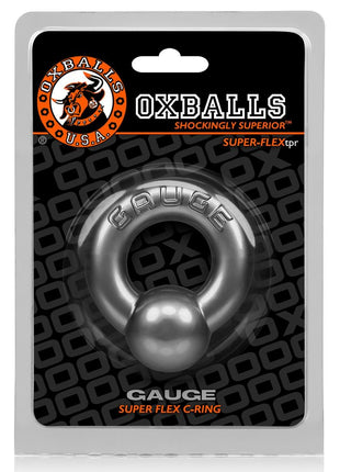 Oxballs Gauge Super Flex Cock Ring - Grey/Silver